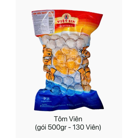Tôm viên Việt Sin gói 500gr- Cung cấp sỉ và lẻ tại TP HCM
